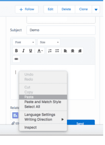 image of Step 8 - pasting your survey snippet in salesforce - of how to integrate yesinsights into salesforce